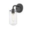 Z-Lite Delaney 1 Light Wall Sconce, Matte Black & Clear 471-1S-MB - alternate 1